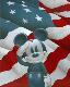 Mickey Mouse and American flag