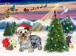 Dog and Christmas tree