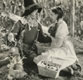 Judy Garland (Dorothy) and Ray Bolger (Scarecrow)